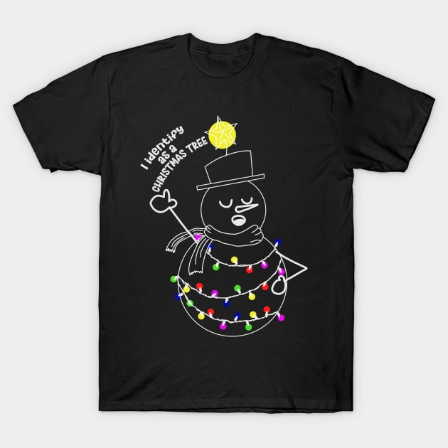 Snowman Christmas Tree T-Shirt by Joselo Rocha Art